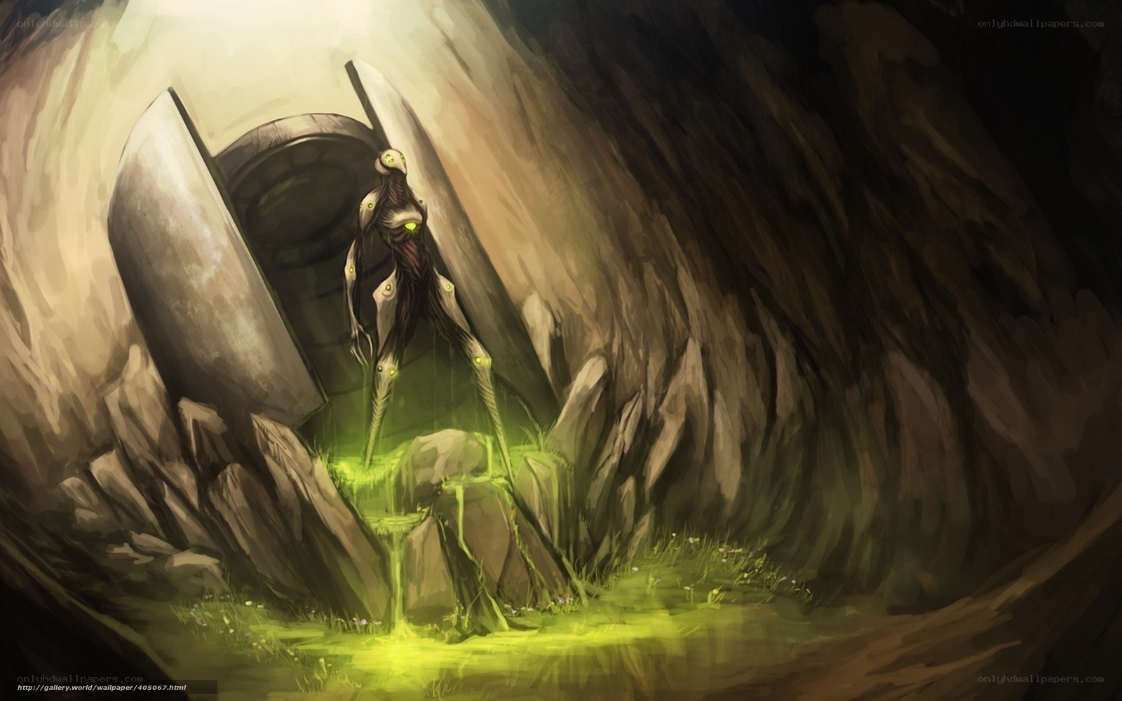 alien creature in cave