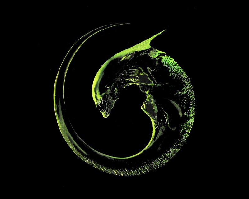 Alien Creature in Circle — Green