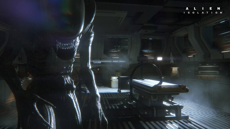 Alien Creature in Corridor — Black, Dark, Tense