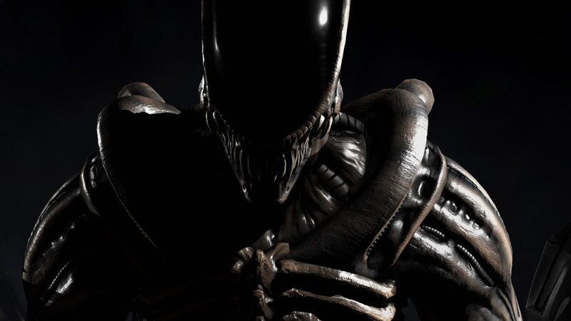 Alien Creature in Dark — Black, Dark, Menacing