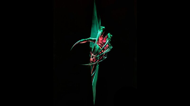 Alien Creature in Dark — Black, Dramatic, Digital Art, Dark Background