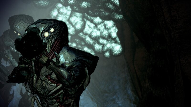 Alien creature in dark cave