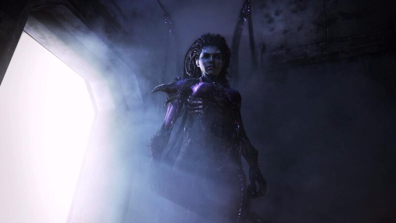 alien creature in dark corridor