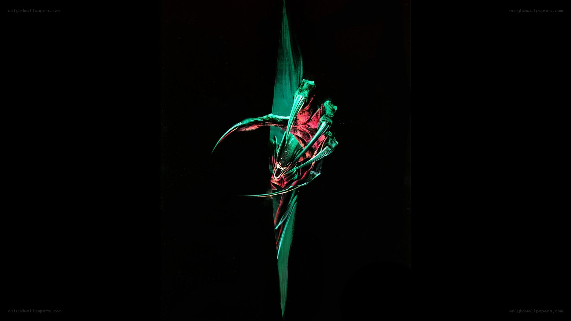 Alien creature in dark environment
