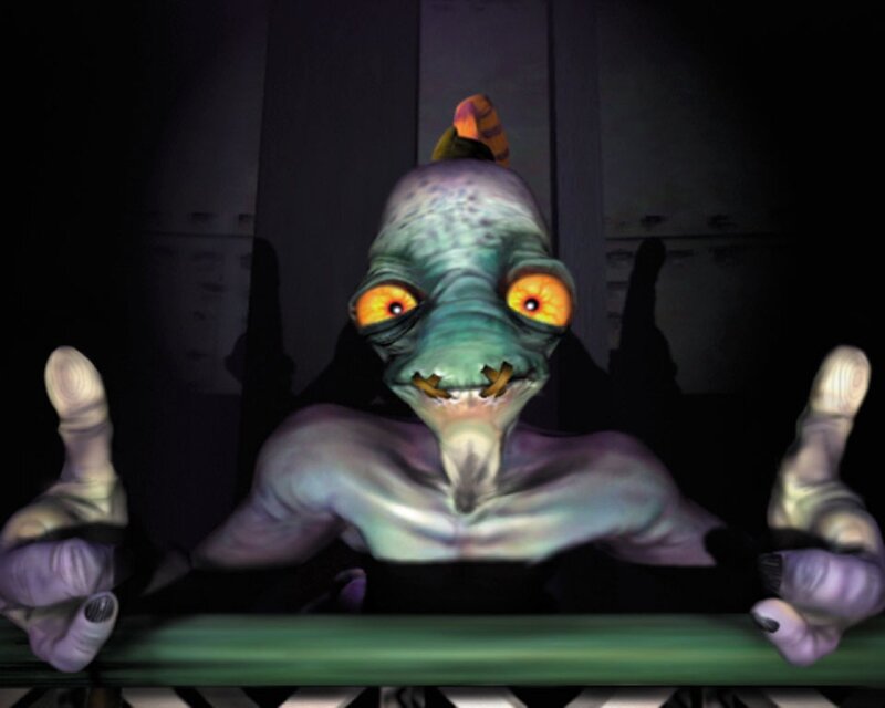 alien creature in dark room