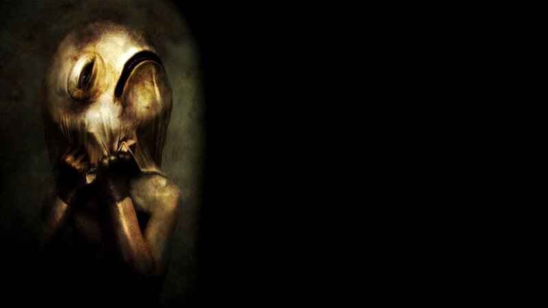 alien creature in dark room