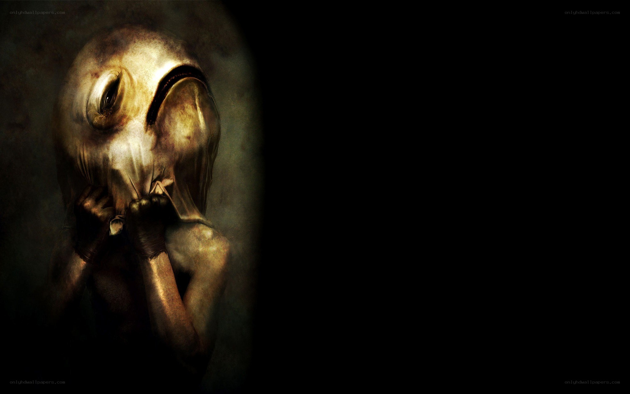 alien creature in dark setting