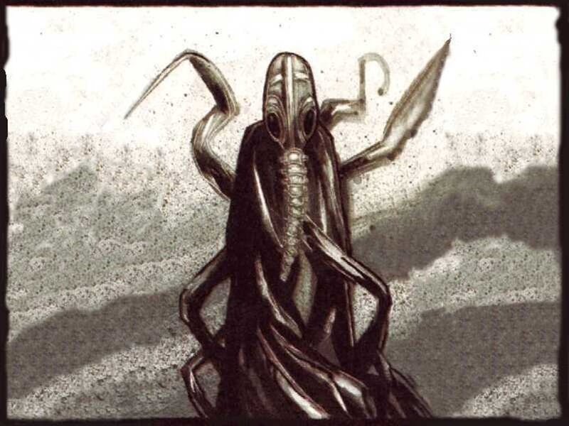 alien creature in desert