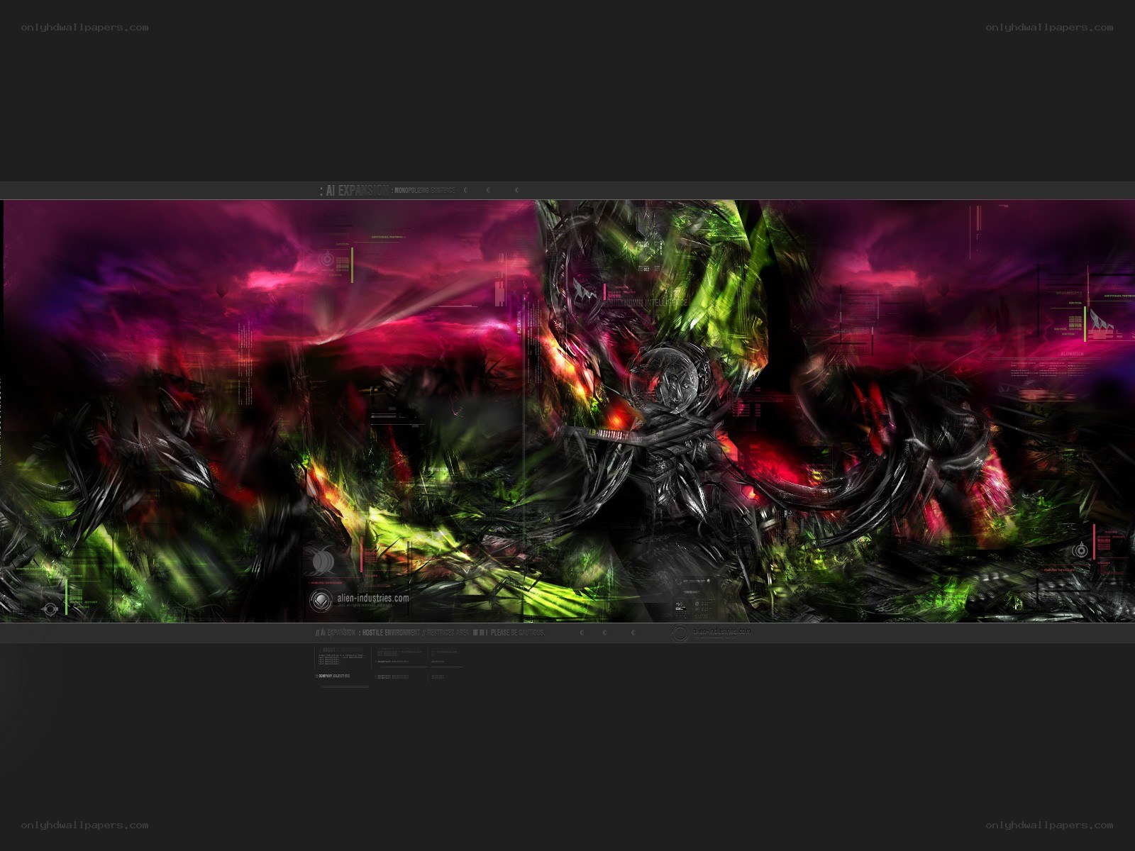 alien creature in digital landscape
