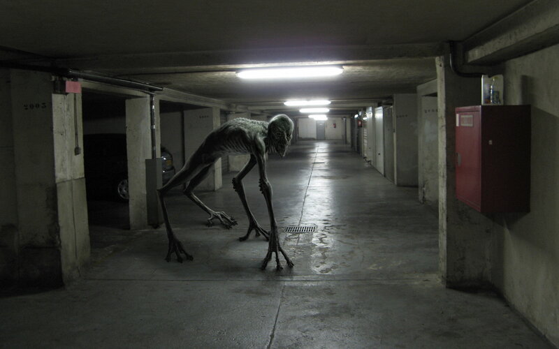 Alien Creature in Garage