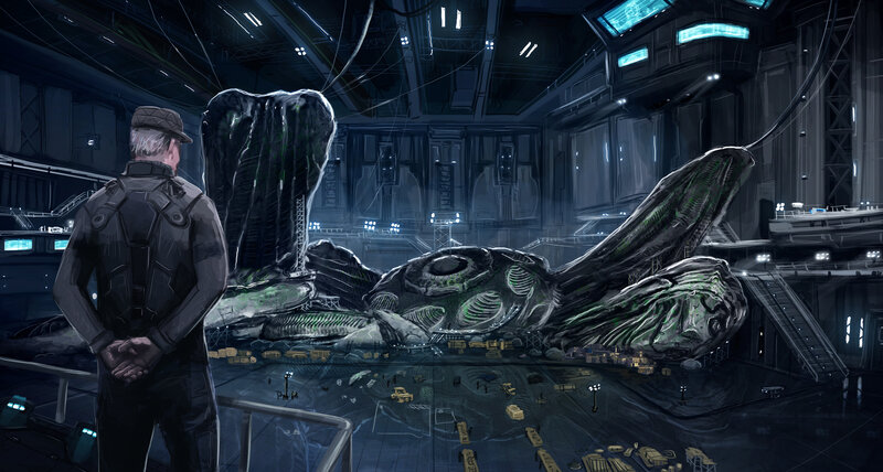 Alien Creature in Hangar