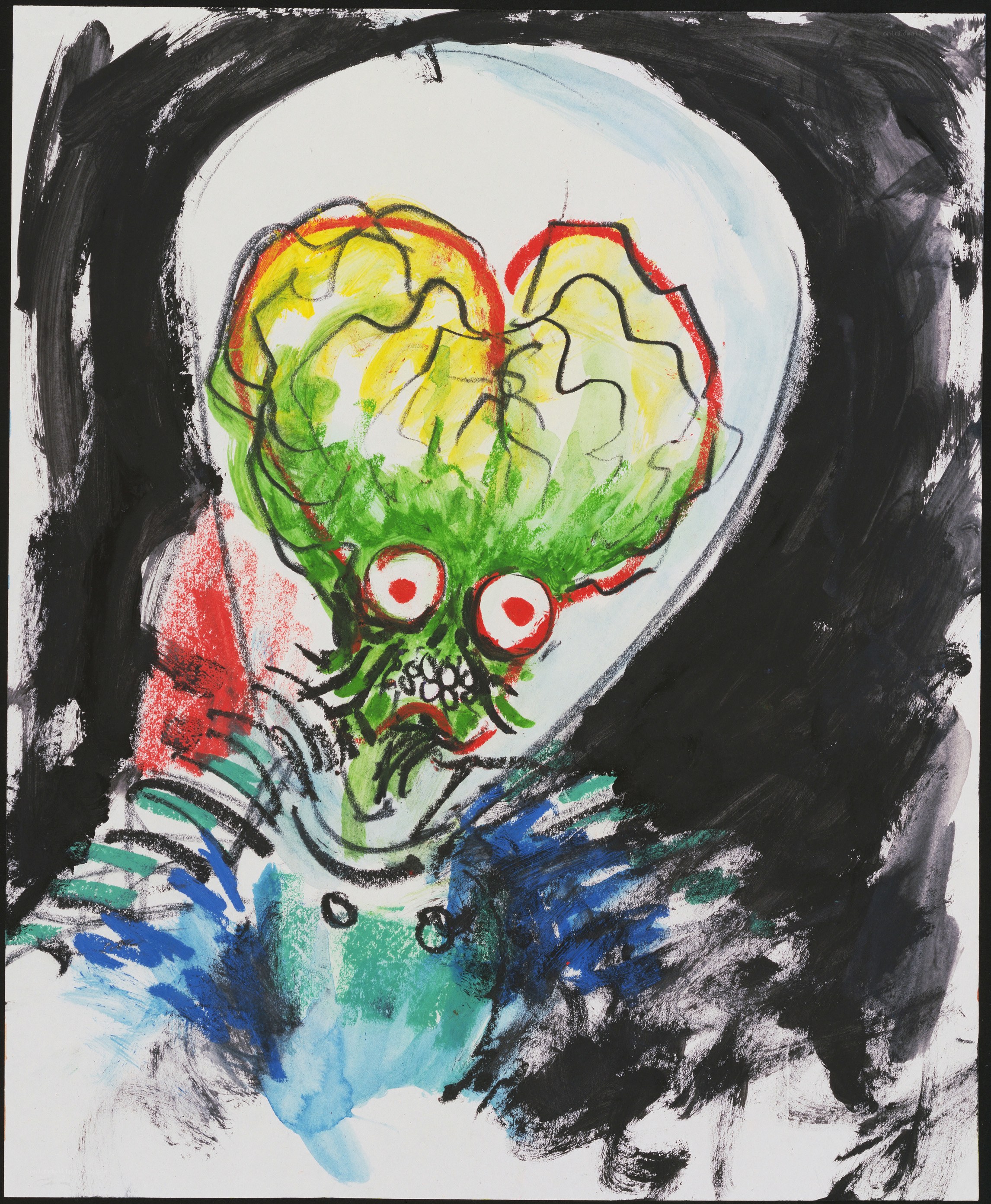 alien creature in helmet