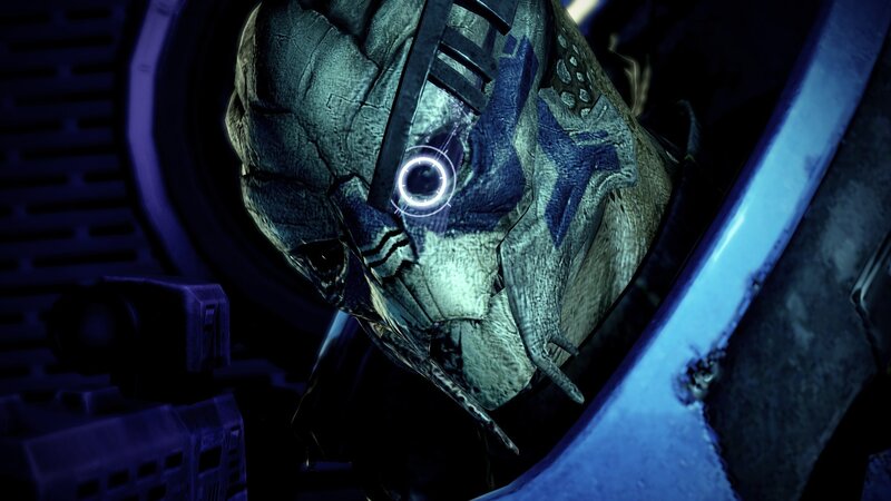 Alien Creature in Helmet — Blue, Dark, Dramatic
