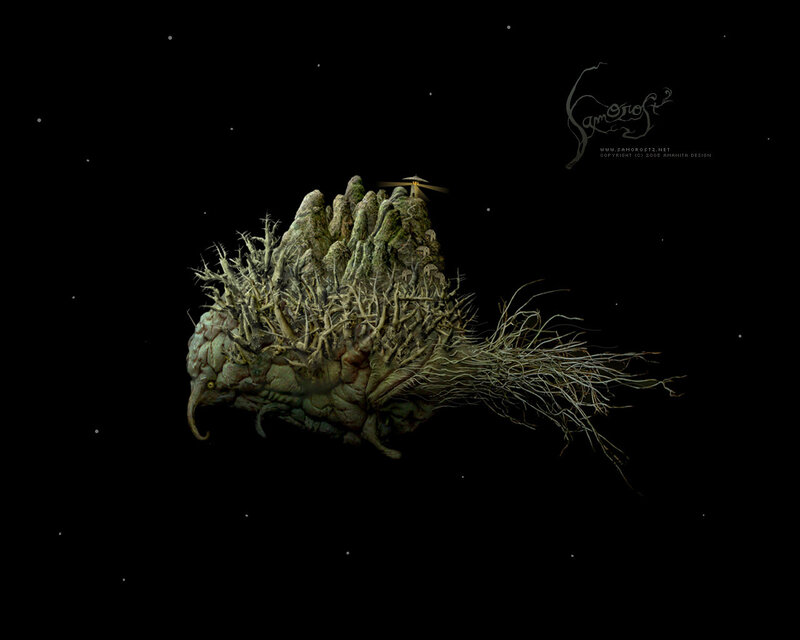 Alien Creature in Space — Black