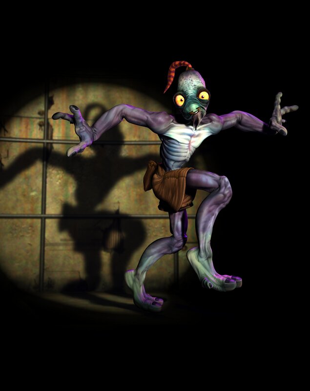alien creature in spotlight