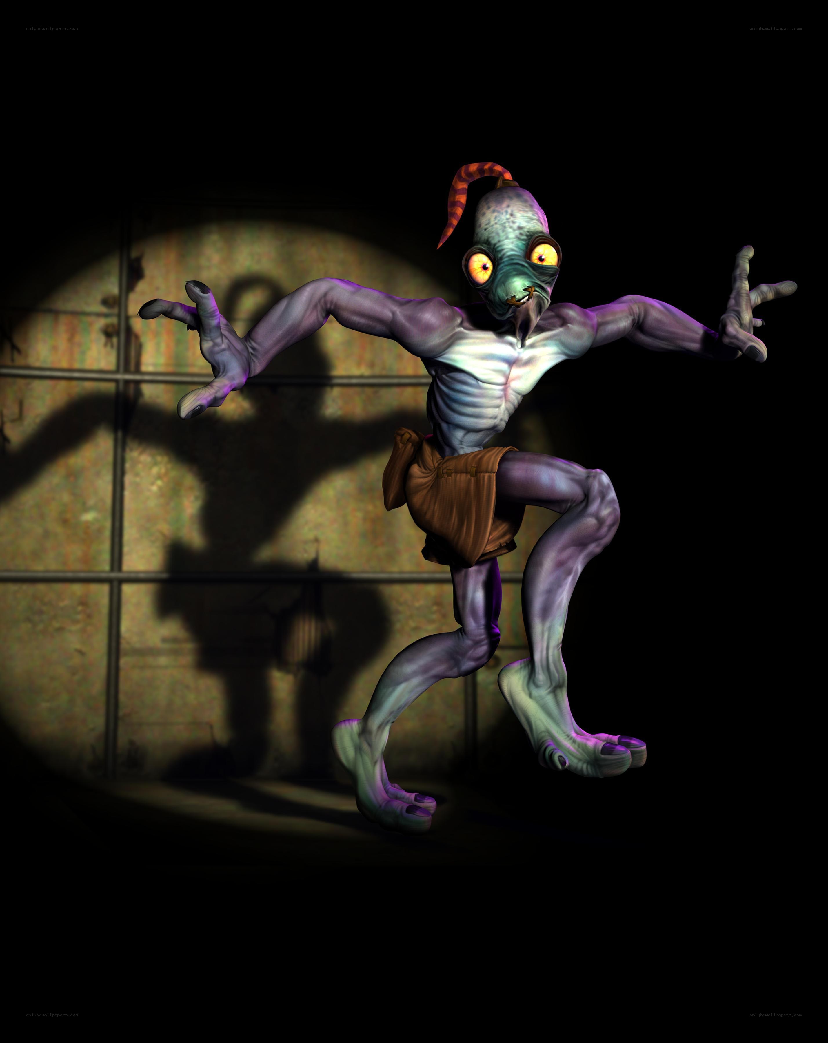 alien creature in spotlight