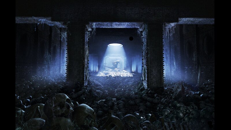 Alien Creature in Tomb — Black