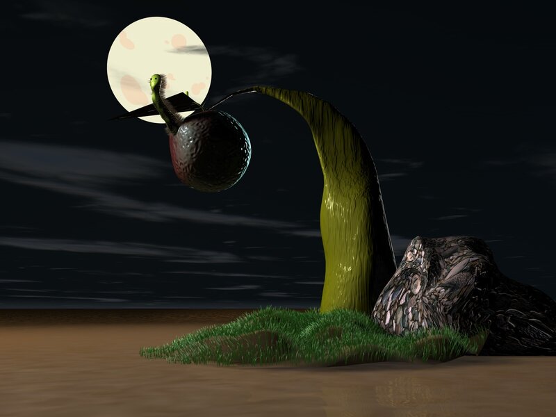 Alien creature on alien planet