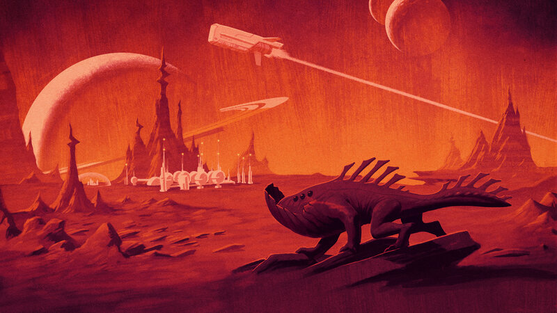 Alien Creature on Planet — Red