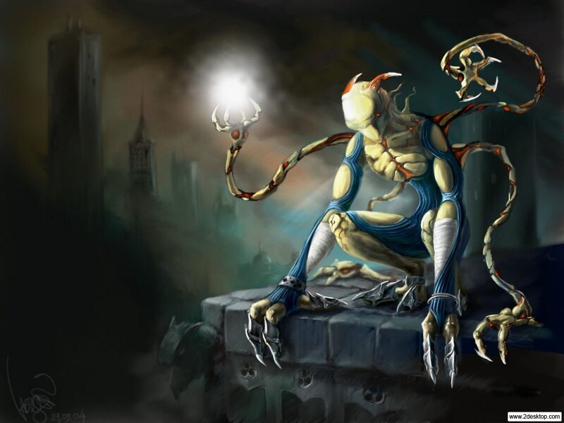 Alien Creature on Rooftop