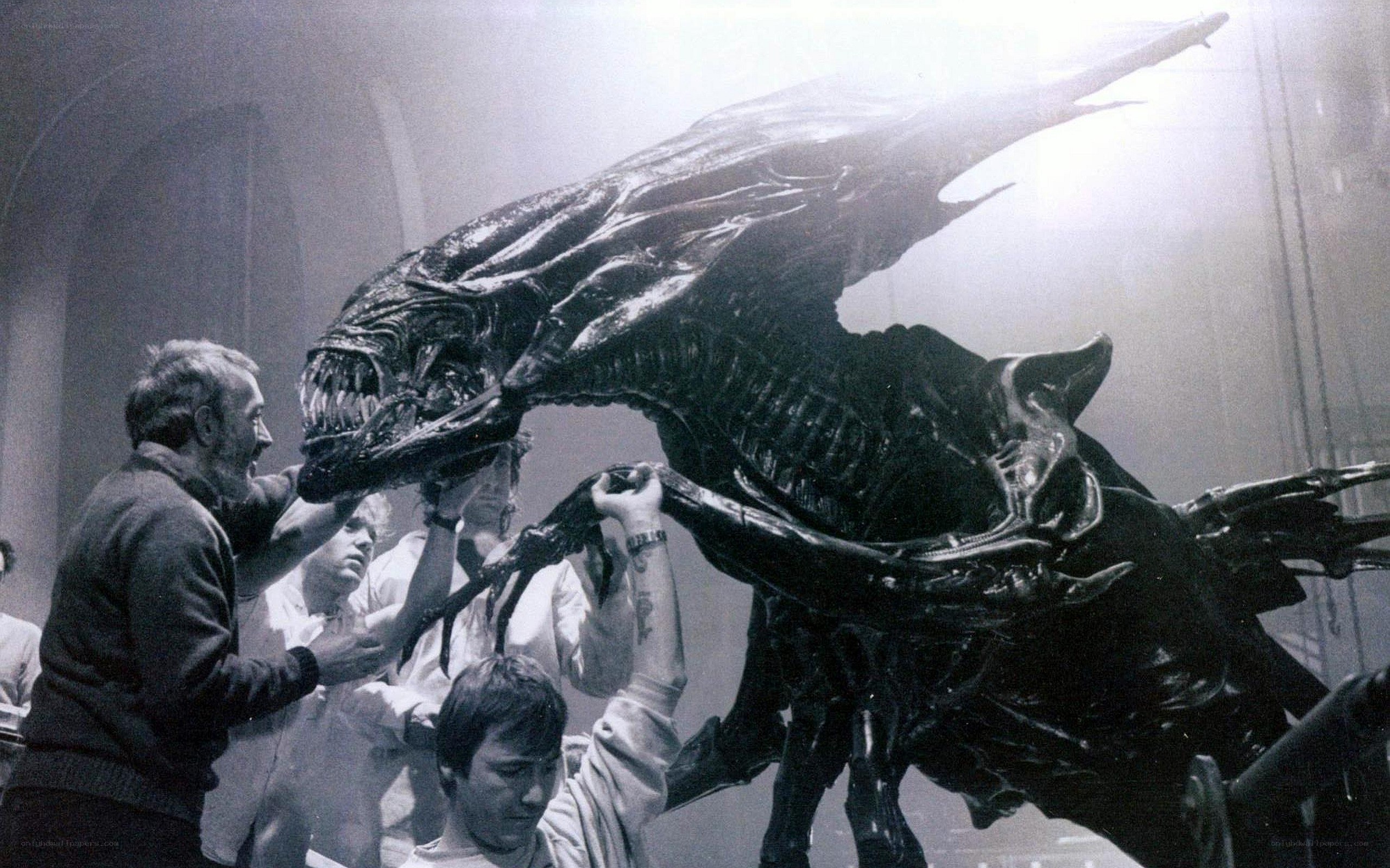 Alien creature on set