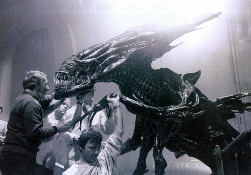 Alien creature on set