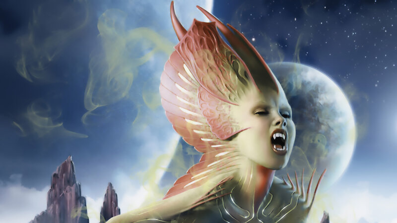 Alien Creature Screaming — Blue, Dramatic