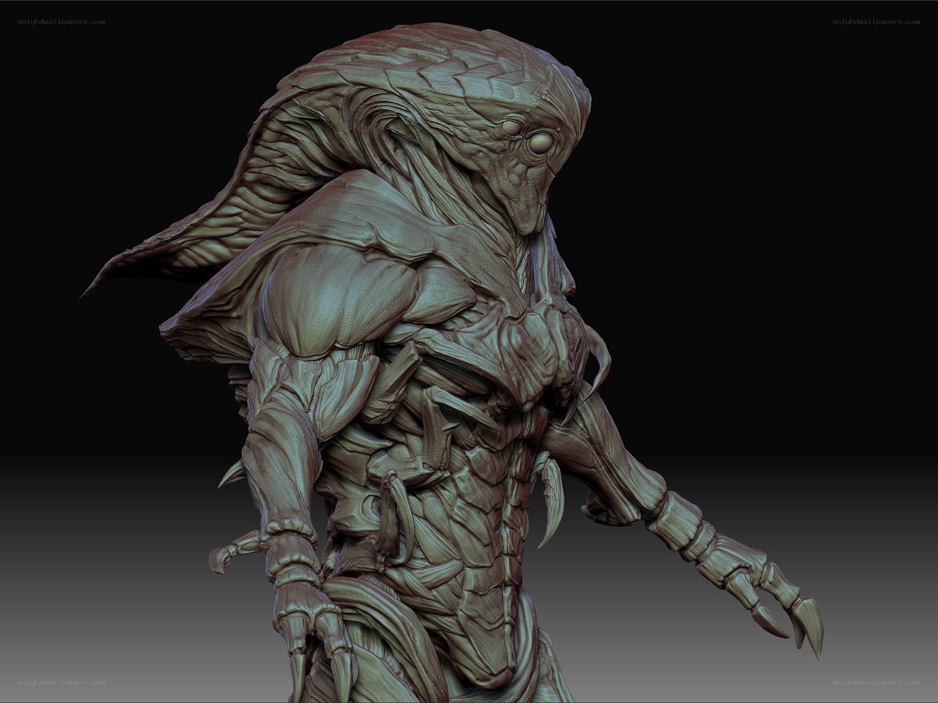 alien creature sculpture