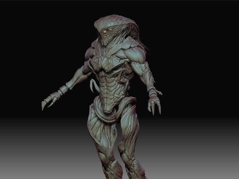 alien creature sculpture