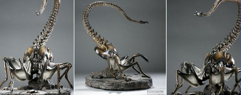 Alien Creature Sculpture — Gray, Dramatic