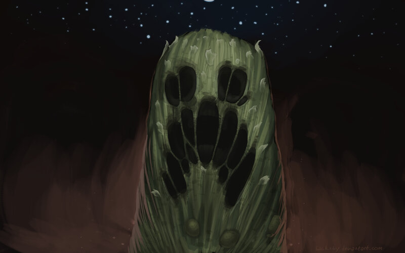 alien creature under stars