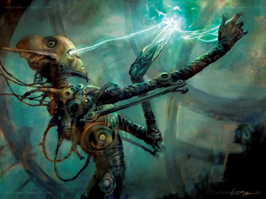alien creature with energy blast