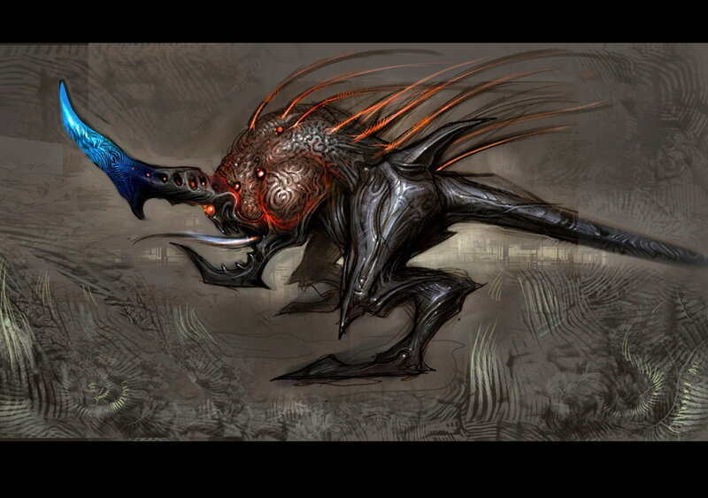 alien creature with glowing horns