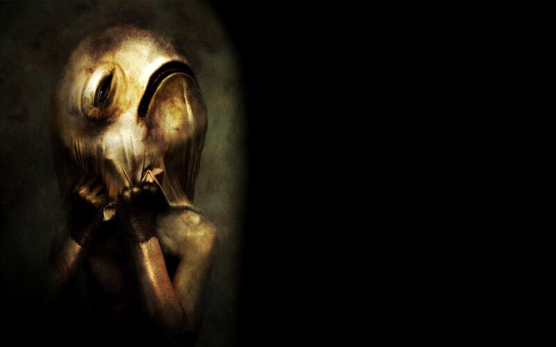 alien creature with mask