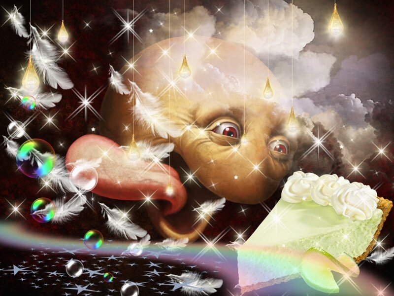 Alien Creature with Pie