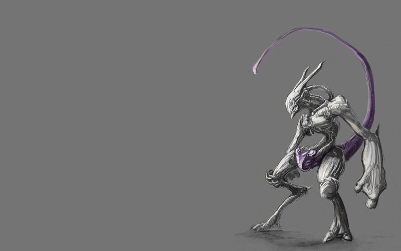 Alien Creature with Purple Tail