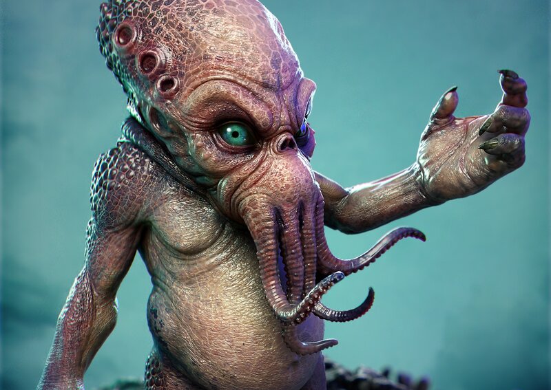 alien creature with tentacles