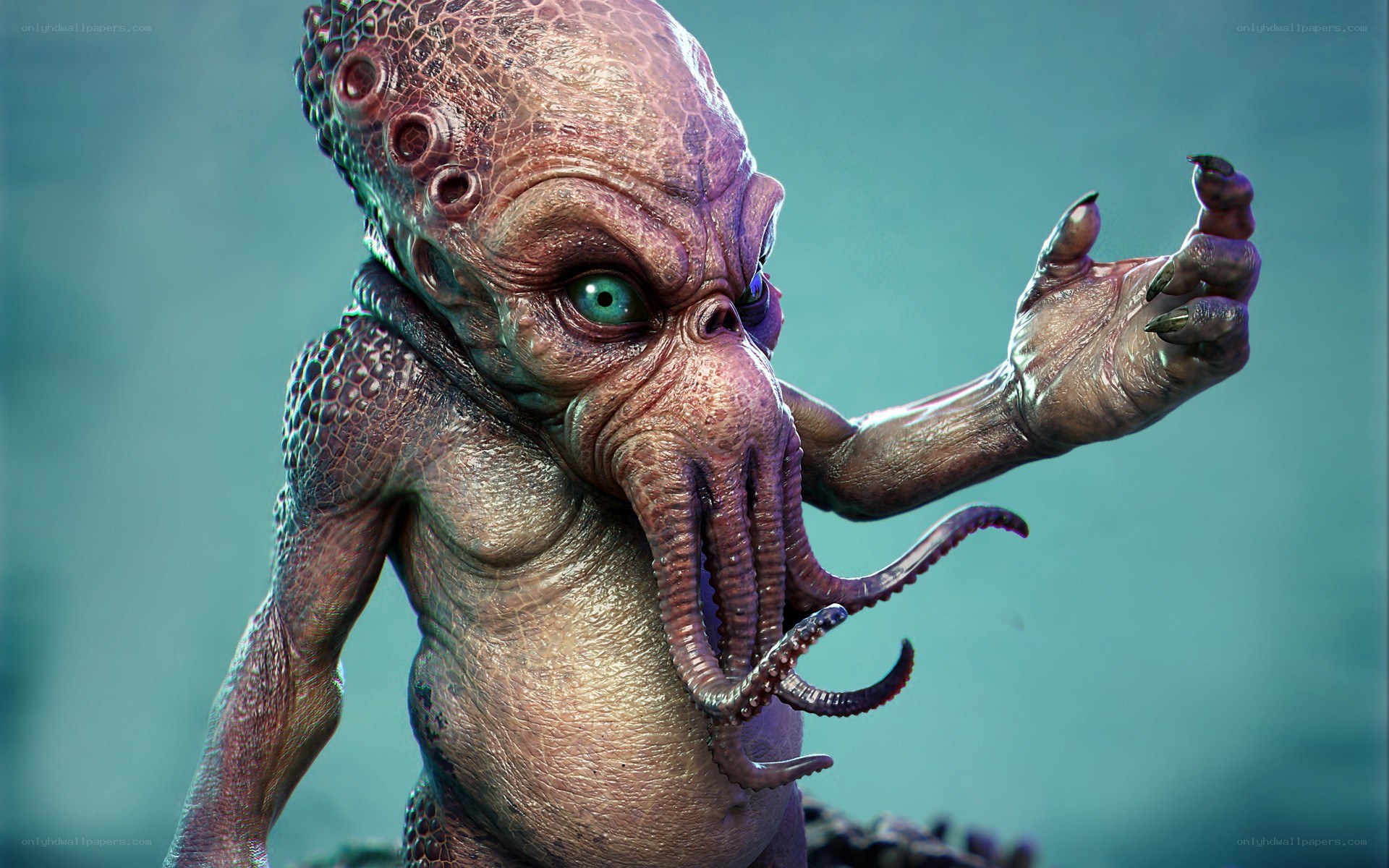 alien creature with tentacles