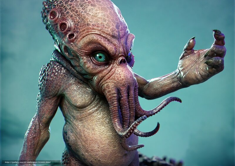 alien creature with tentacles