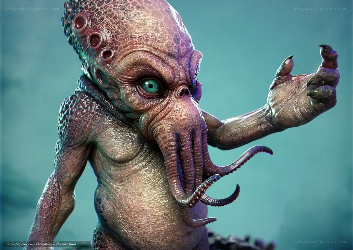 alien creature with tentacles