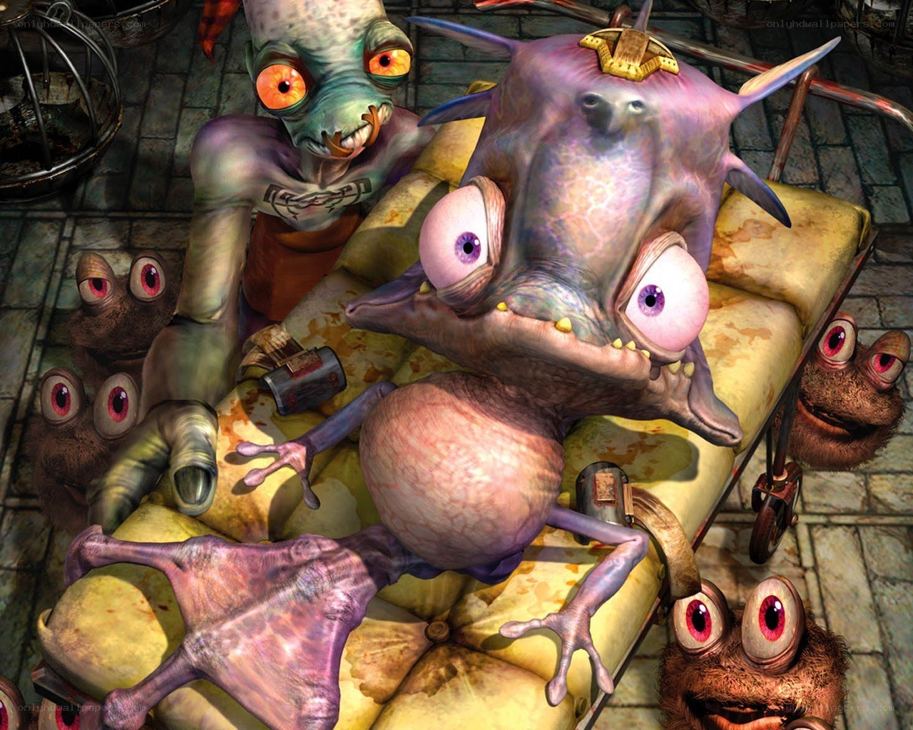 Alien creatures in a medical setting