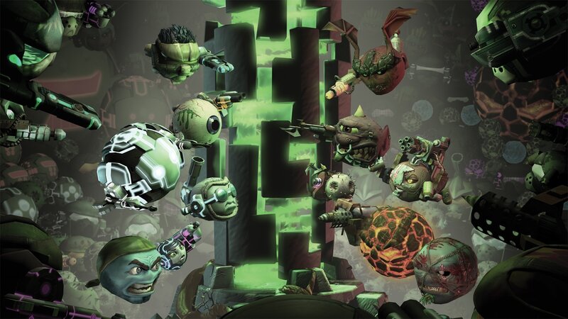 Alien Creatures in Battle — Green