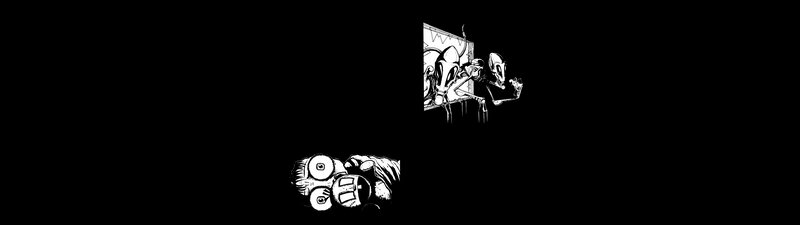 Alien Creatures in Comic Panels