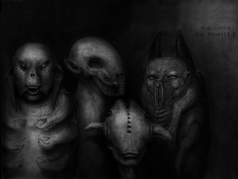 alien creatures in dark setting