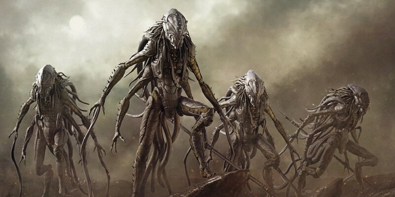 Alien Creatures in Fog
