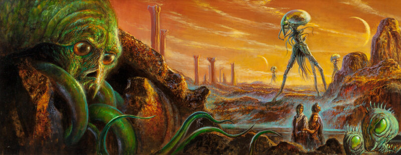 Alien Creatures on Alien Planet — Green