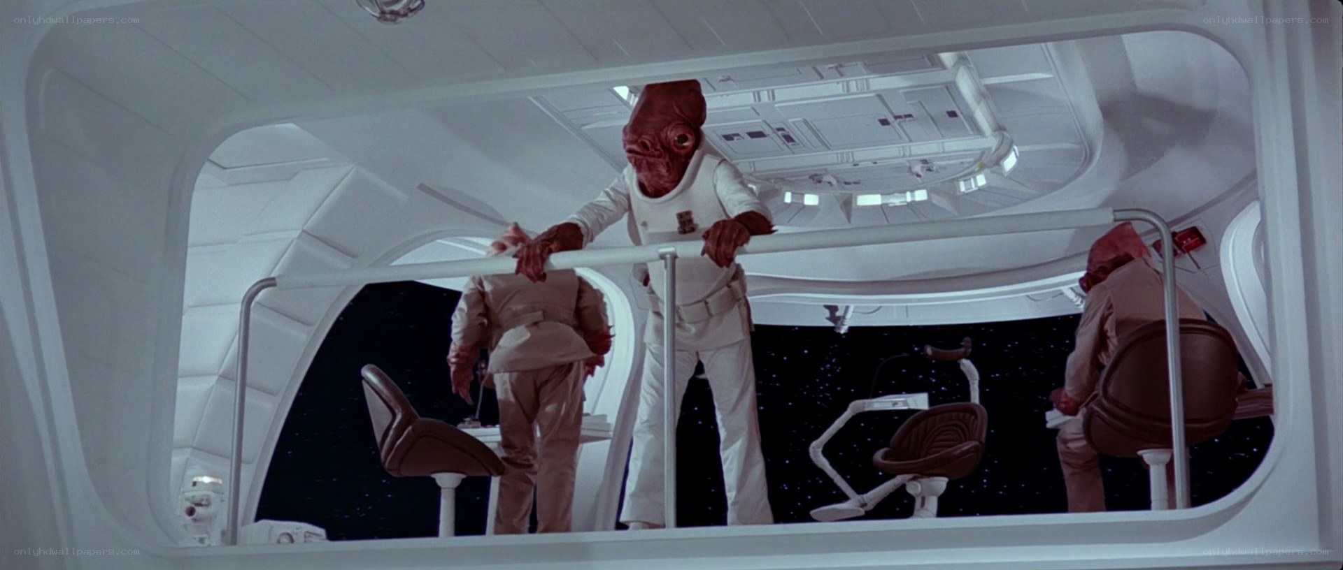 alien crew in spaceship cockpit