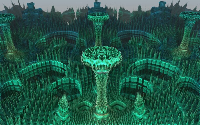 alien crystal forest