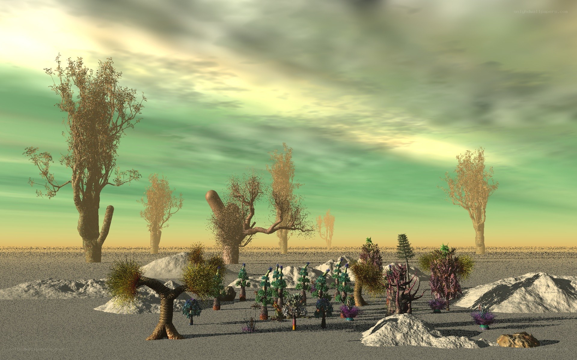 alien desert landscape