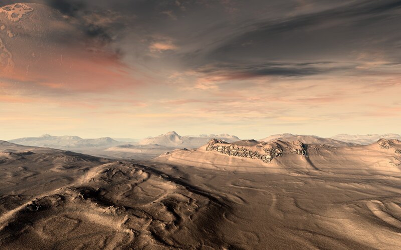 alien desert landscape